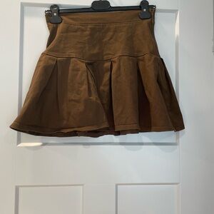 High Waisted Brown Skirt